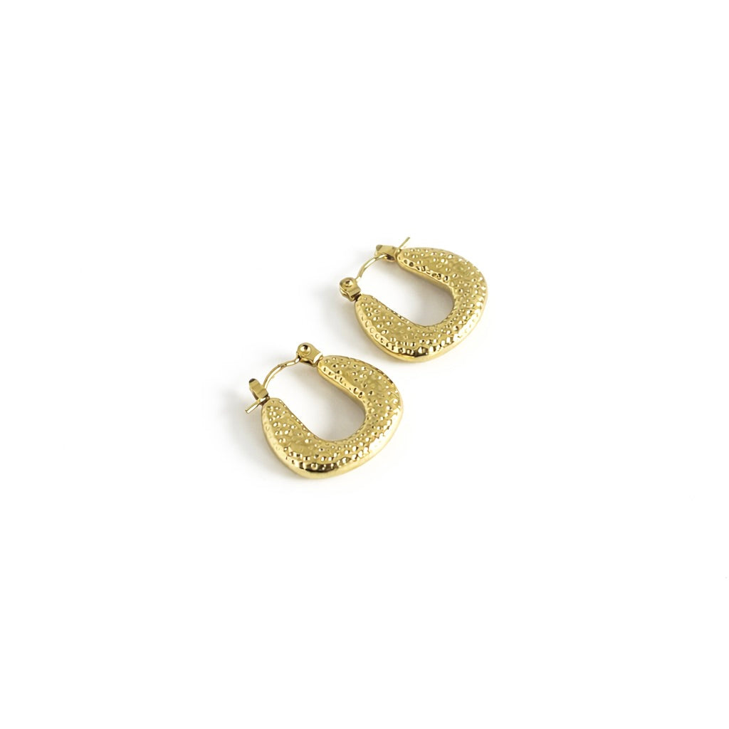 Dune Hoop Gold Earrings