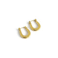 Pebble Hoop Gold Earrings