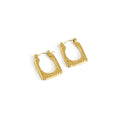Frame Hoop Gold Earrings