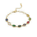 Multi Stone Gold Bracelet