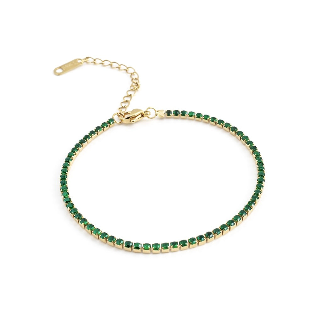 Green Stone Gold Bracelet
