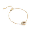 White Heart Gold Bracelet