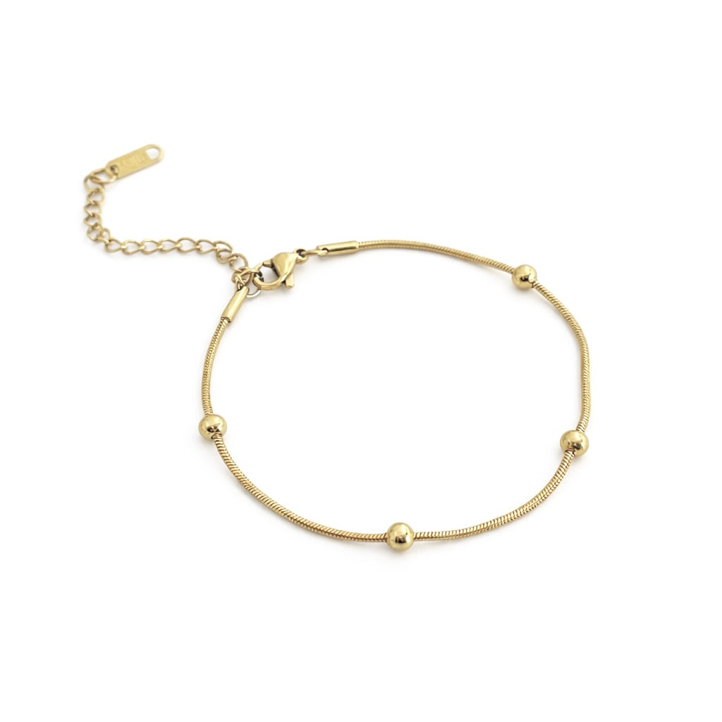 Fancy Ball Gold Bracelet