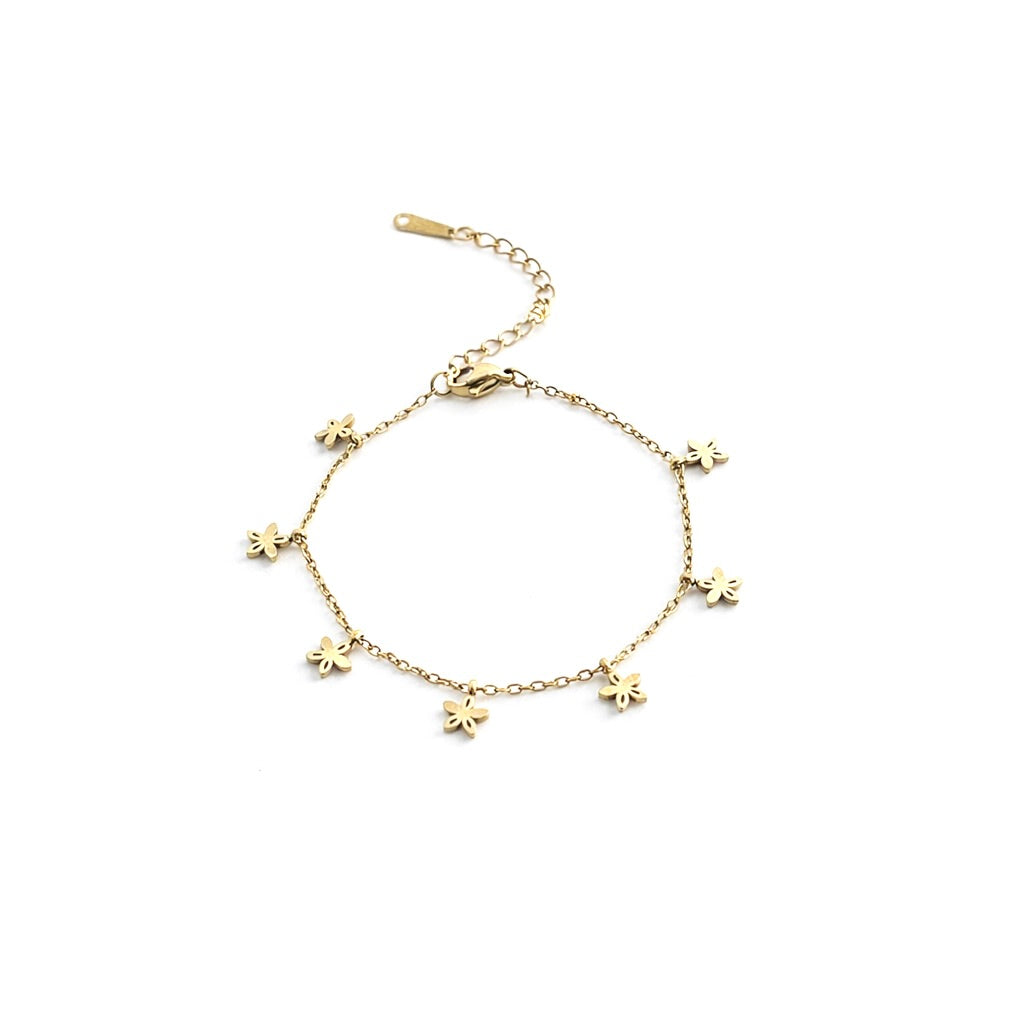 Flower Hang Gold Bracelet