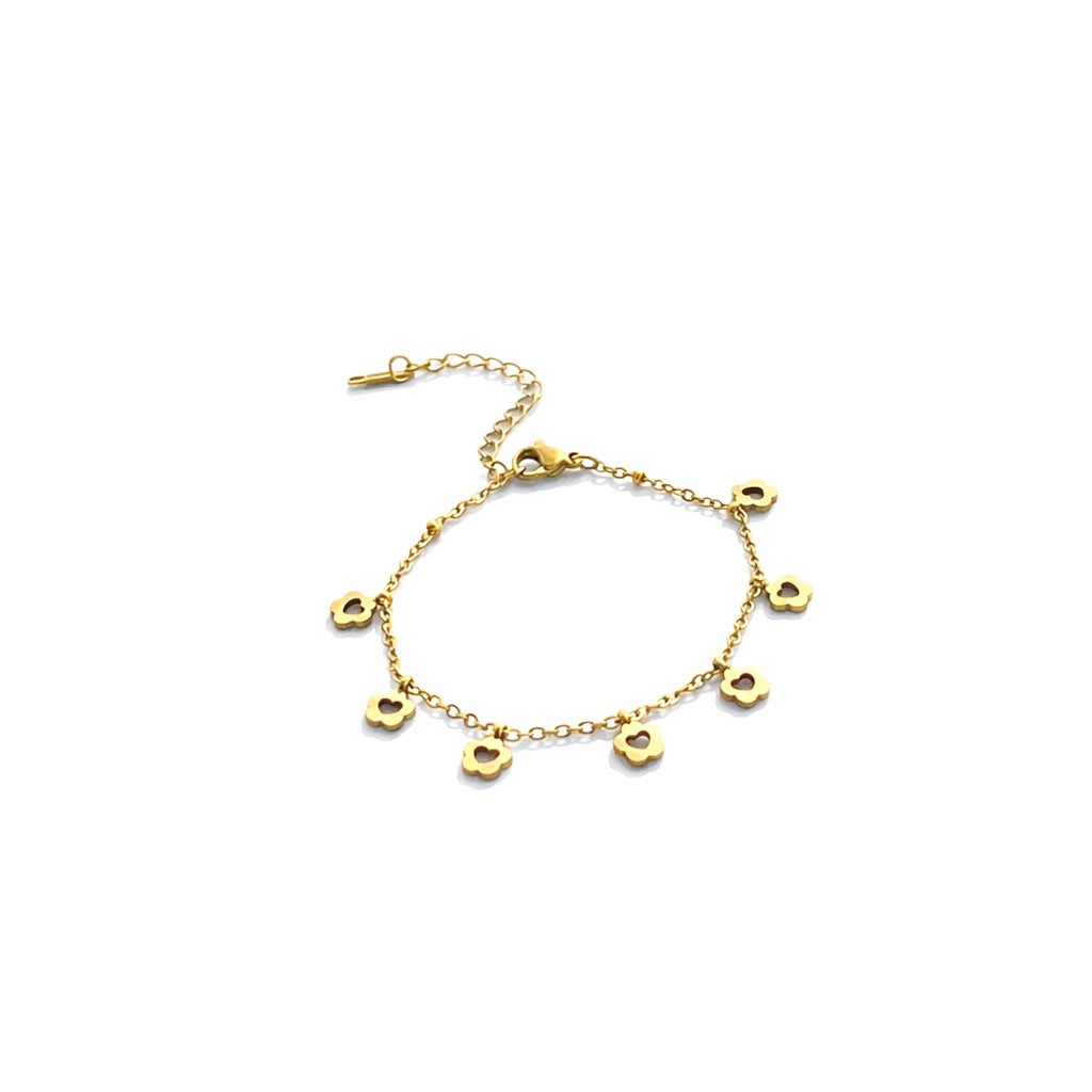 Clover Heart Gold Bracelet