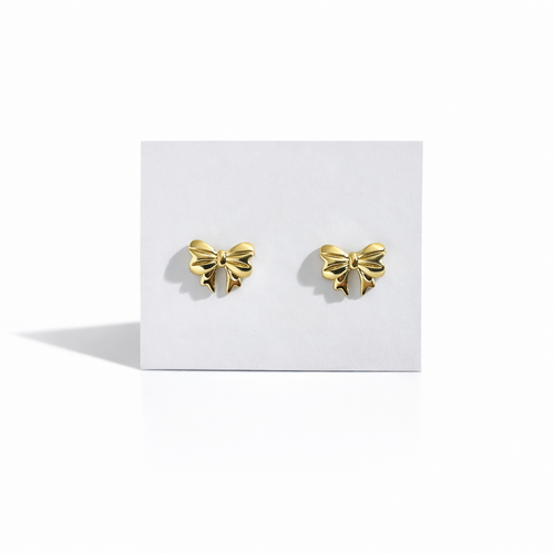 Bow Gold Earrings