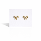 Simple Bow Gold Earrings
