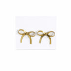 Bow Tie Gold Earrings