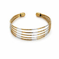 Silver And Gold Bangle Bracelet