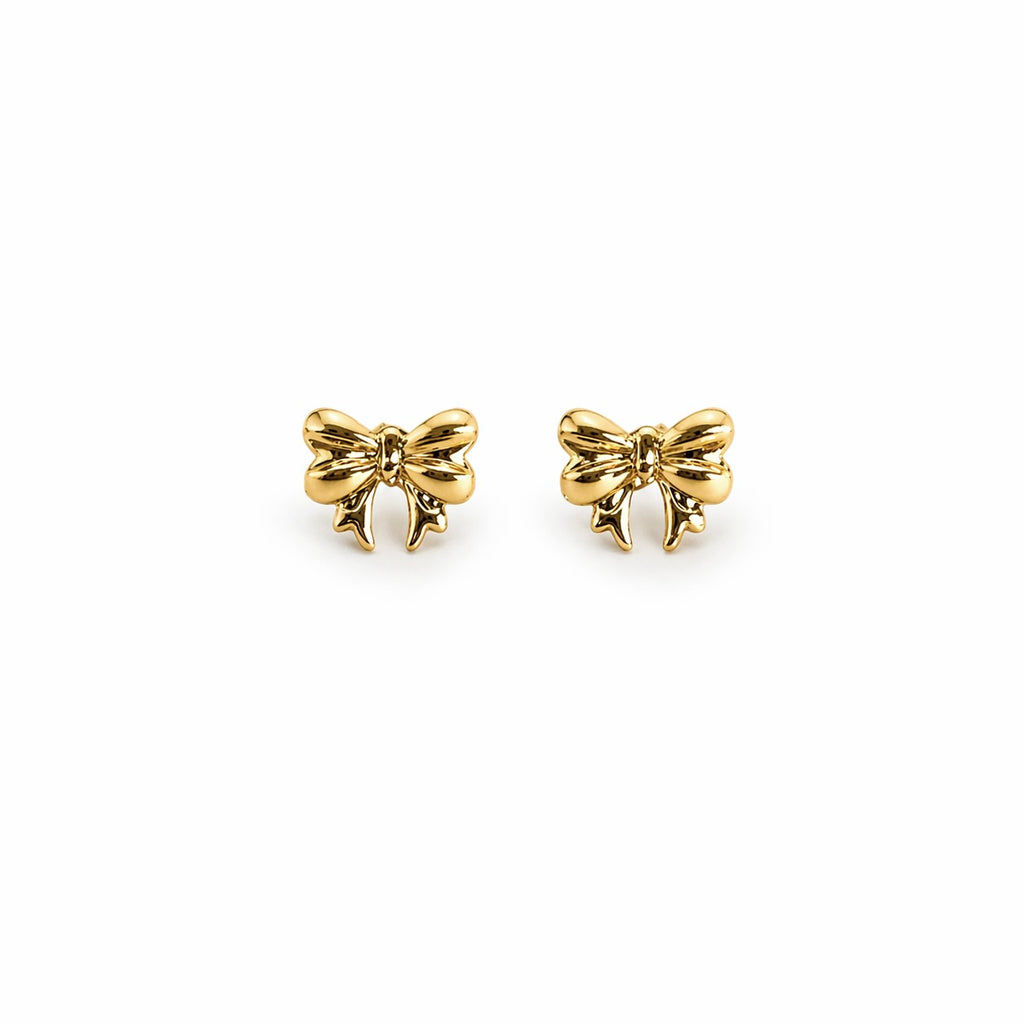 Bow Gold Earrings