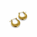 Stripe Hoop Gold Earrings