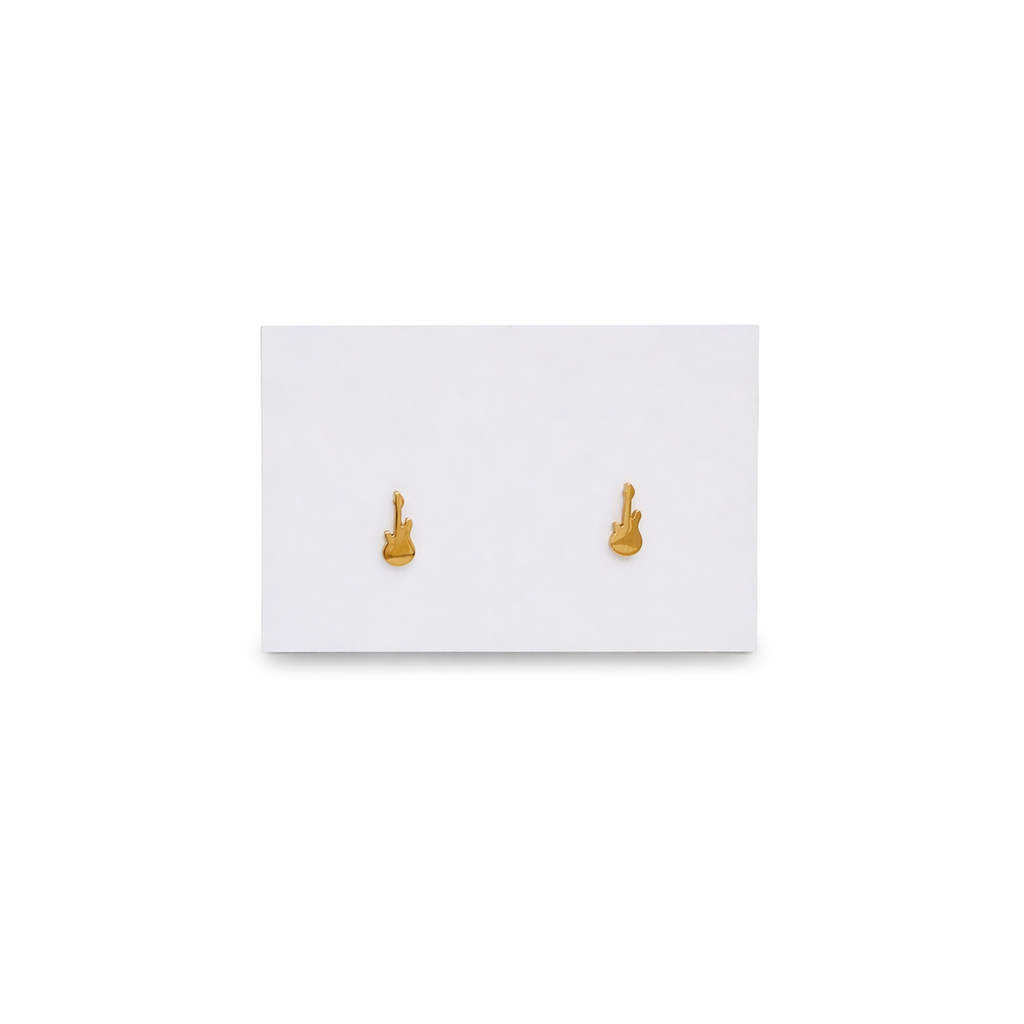 Guitar Gold Earrings