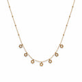 Flower Heart Gold Necklace