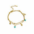 Snake Layer Gold Anklet (Pair)