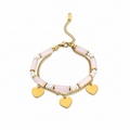 Pearl Heart Gold Bracelet