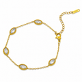 White Stone Gold Bracelet