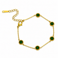Green Stone Gold Bracelet