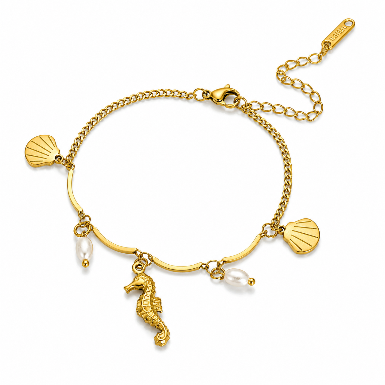 Sea Horse Gold Bracelet