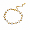 Stone Tennis Gold Bracelet