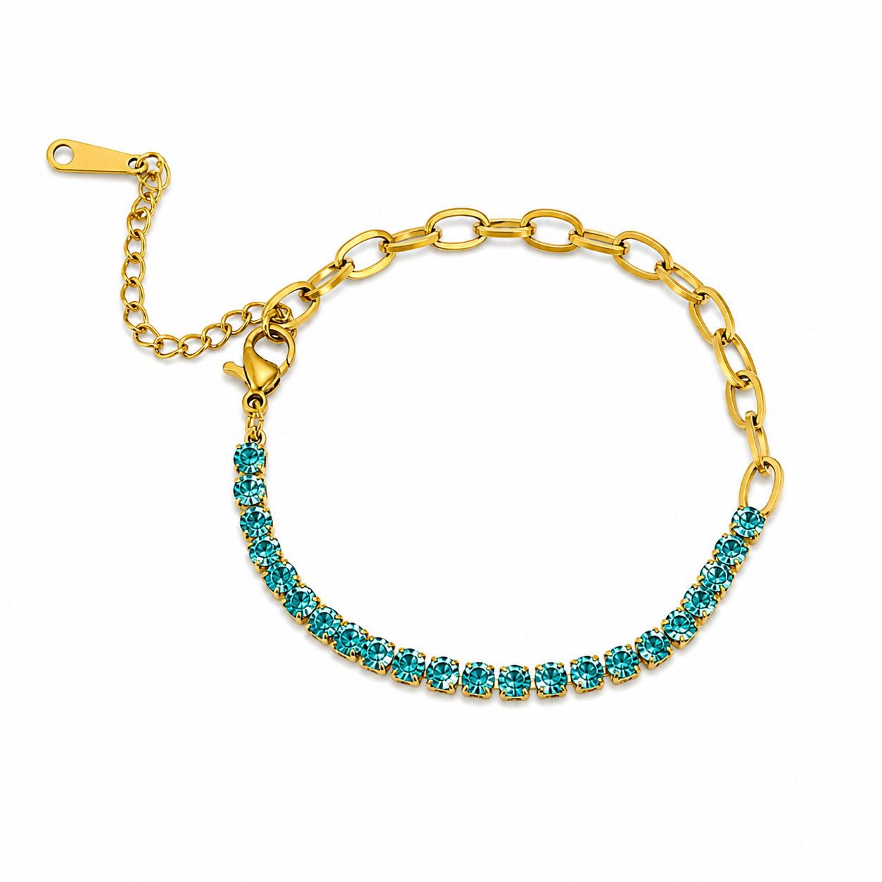 Blue Stone Gold Bracelet