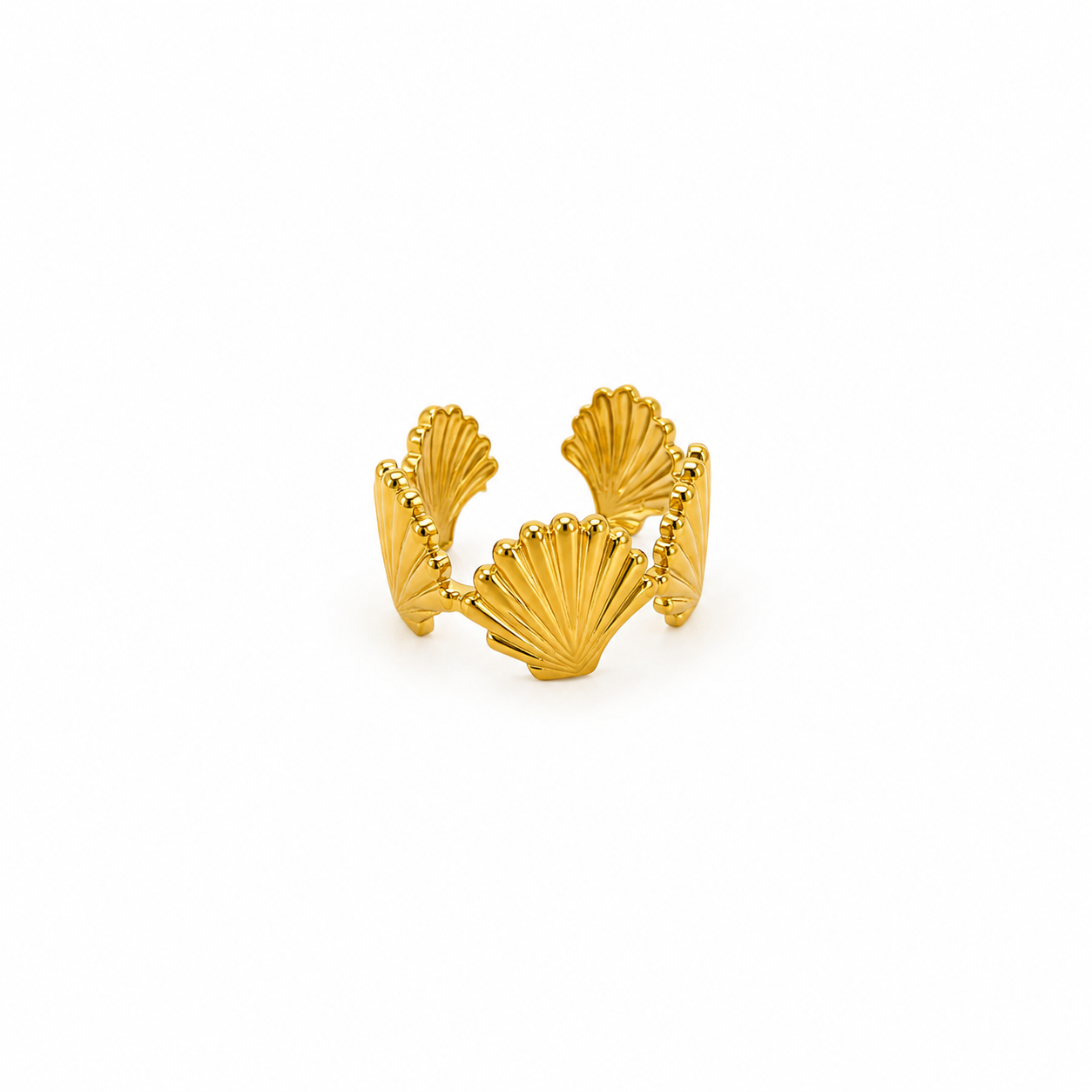 Shell Gold Ring (Adjustable Size)