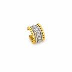Mandala Silver And Gold Ring (Adjustable Size)