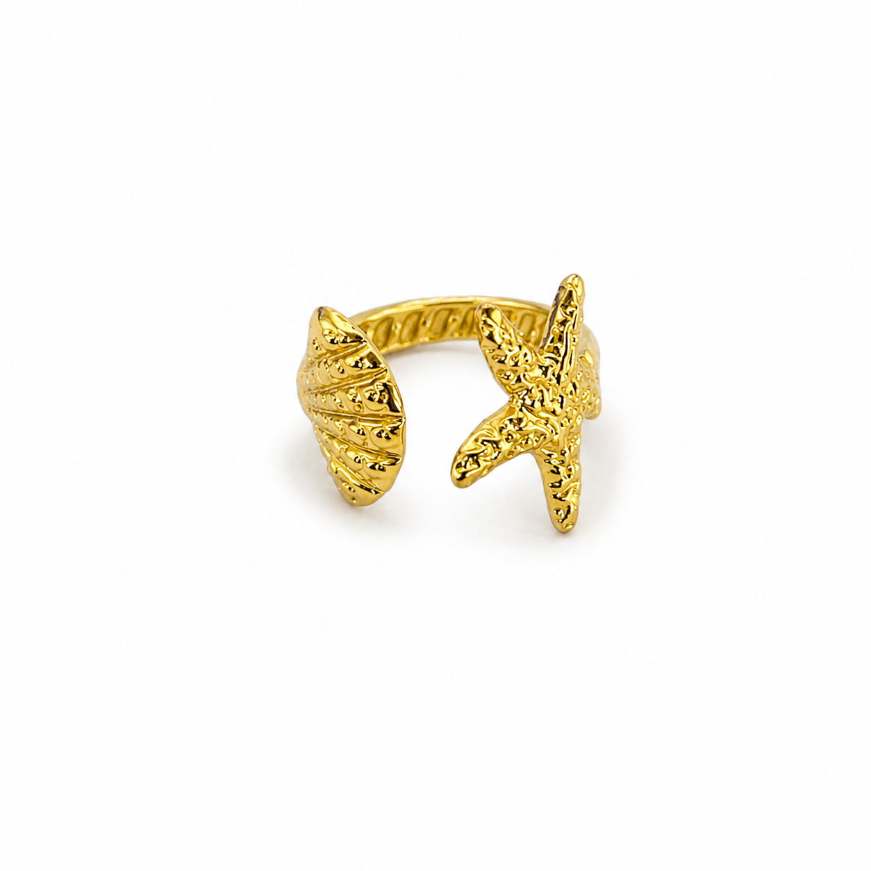 Shell Gold Ring (Adjustable Size)
