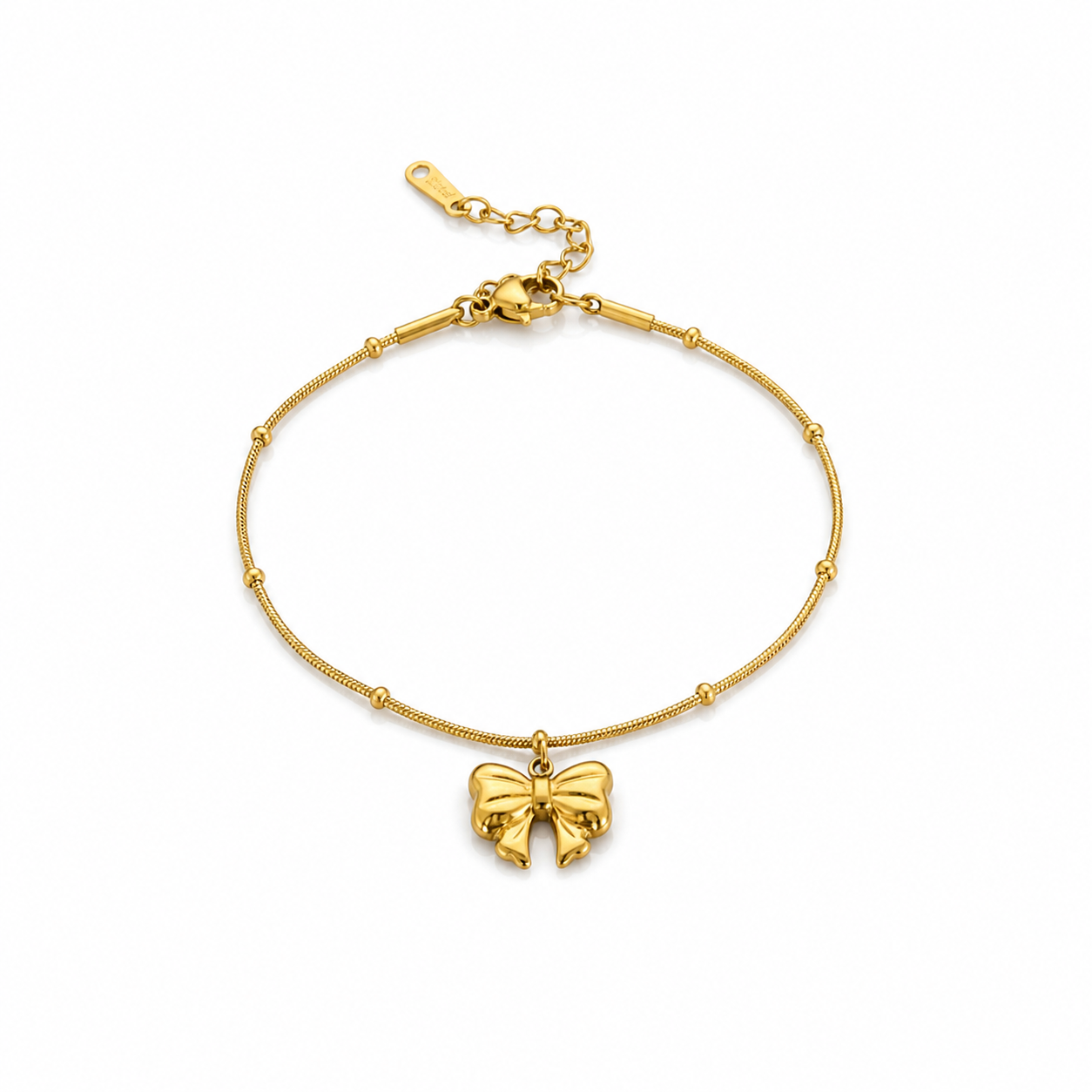 Bow Hanging Gold Bracelet