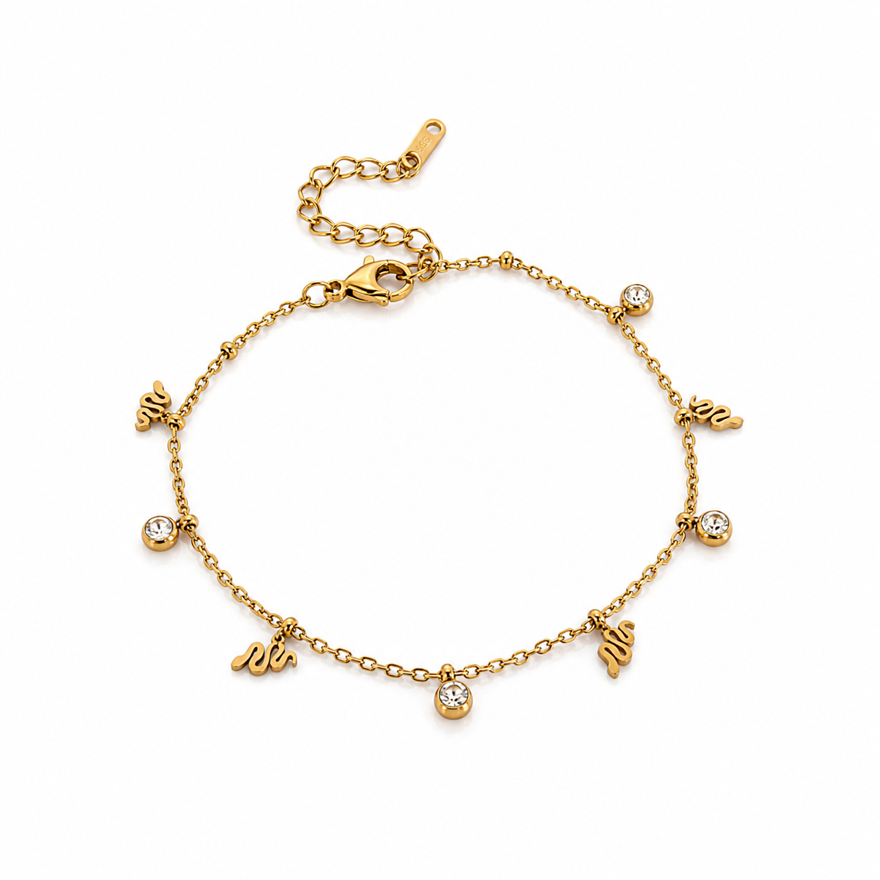 Snake Hanging Gold Bracelet