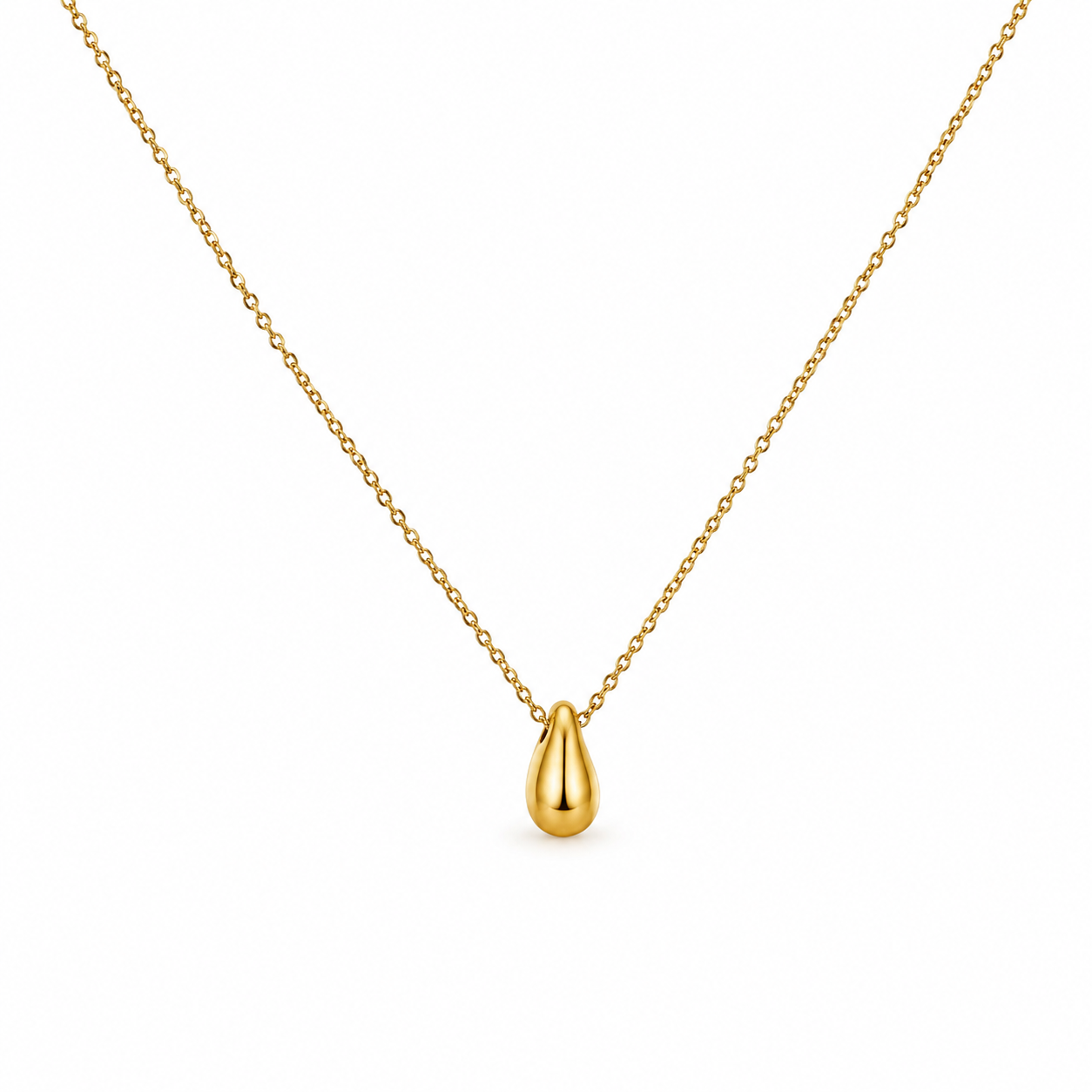 Rain Drop Gold Necklace