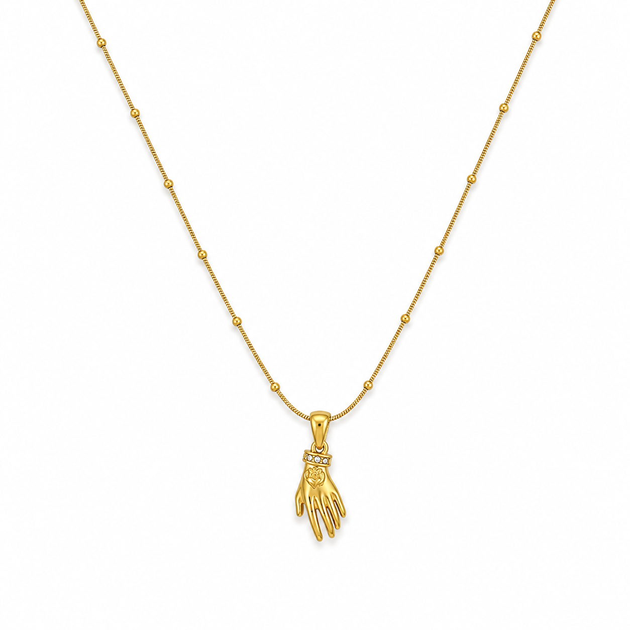 Hand Gold Necklace