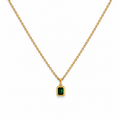 Green Stone Gold Necklace