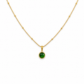 Green Stone Gold Necklace