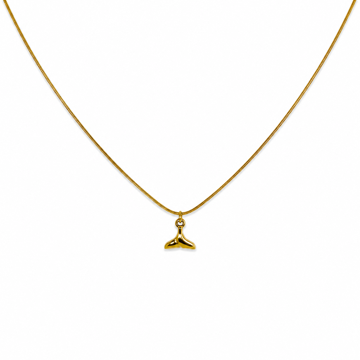 Dolphin Tail Gold Necklace