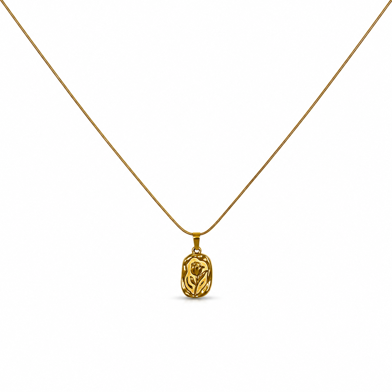 Rose Flower Gold Necklace