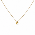 White Heart Gold Necklace