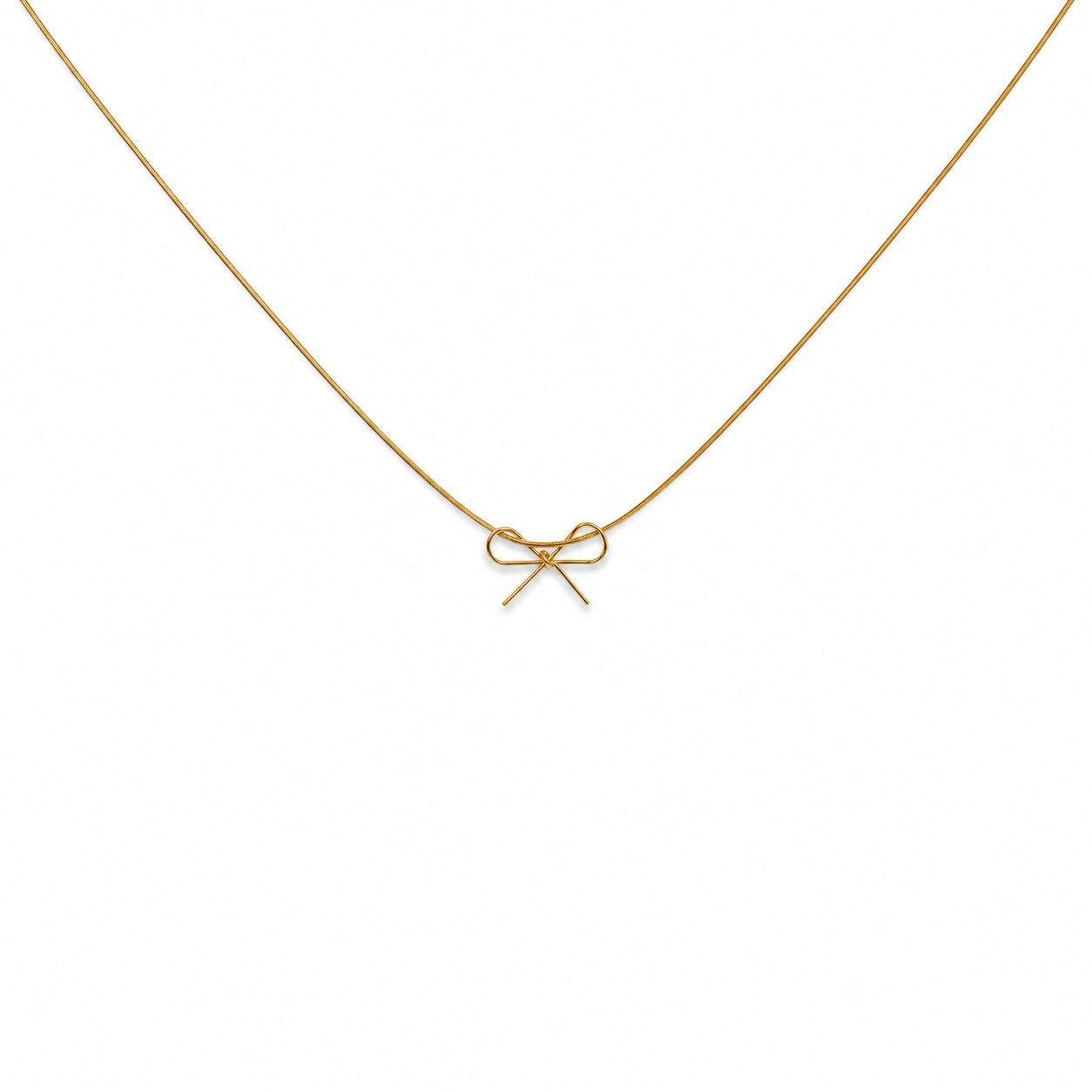 Bow Gold Necklace