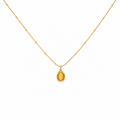 Cream Bezel Gold Necklace