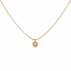 Double Side Daisy Gold Necklace