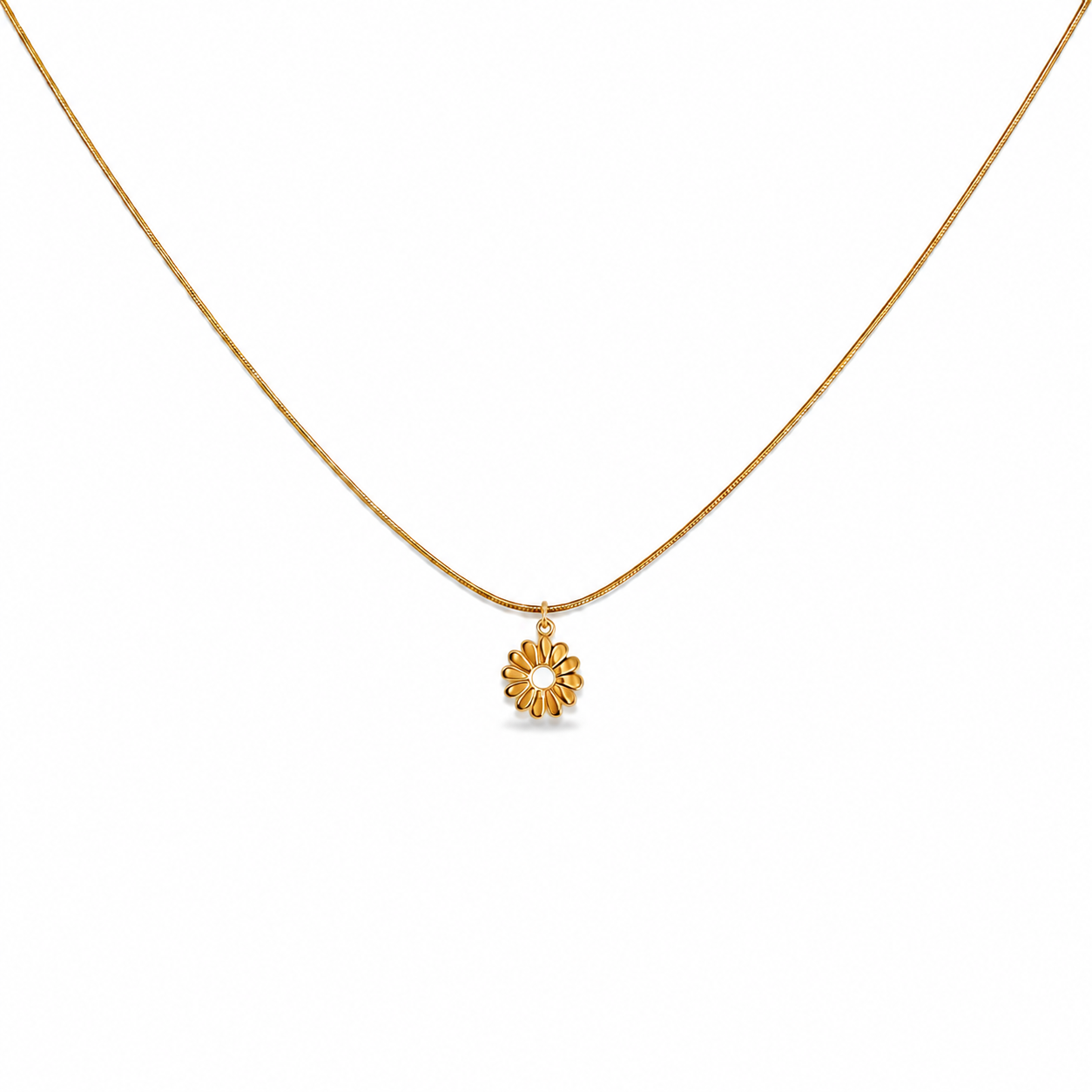 Double Side Daisy Gold Necklace
