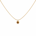 Double Side Daisy Gold Necklace