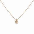 Cream Square Gold Necklace
