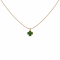 Green Clover Gold Necklace