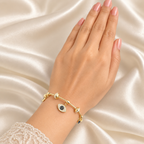 Evil Eye Bangle Bracelet (Side Open)