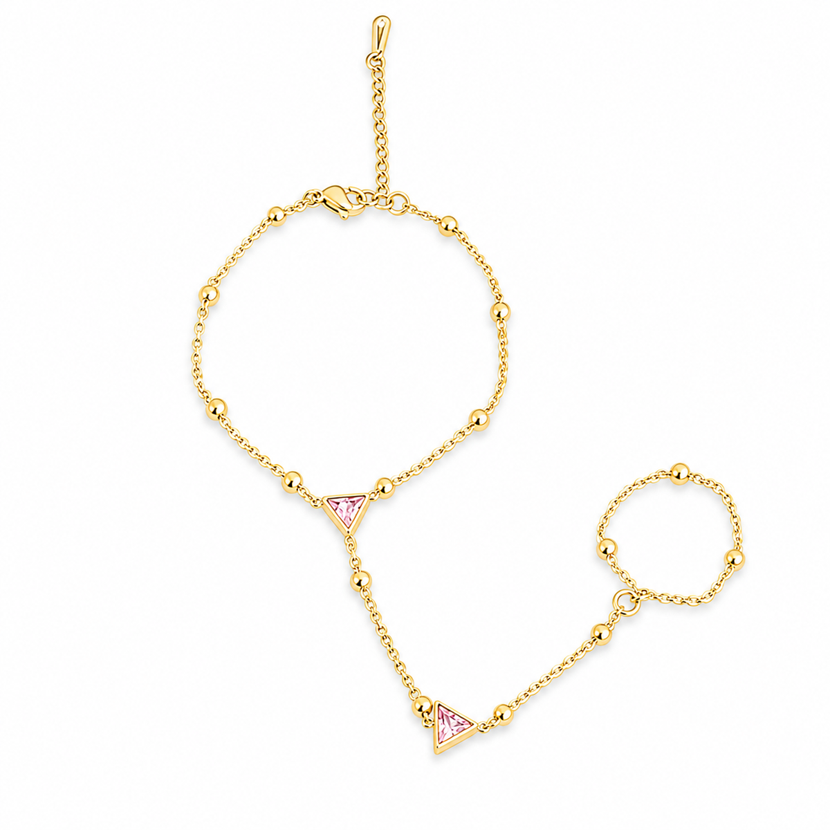 Pink Prism Hand Chain