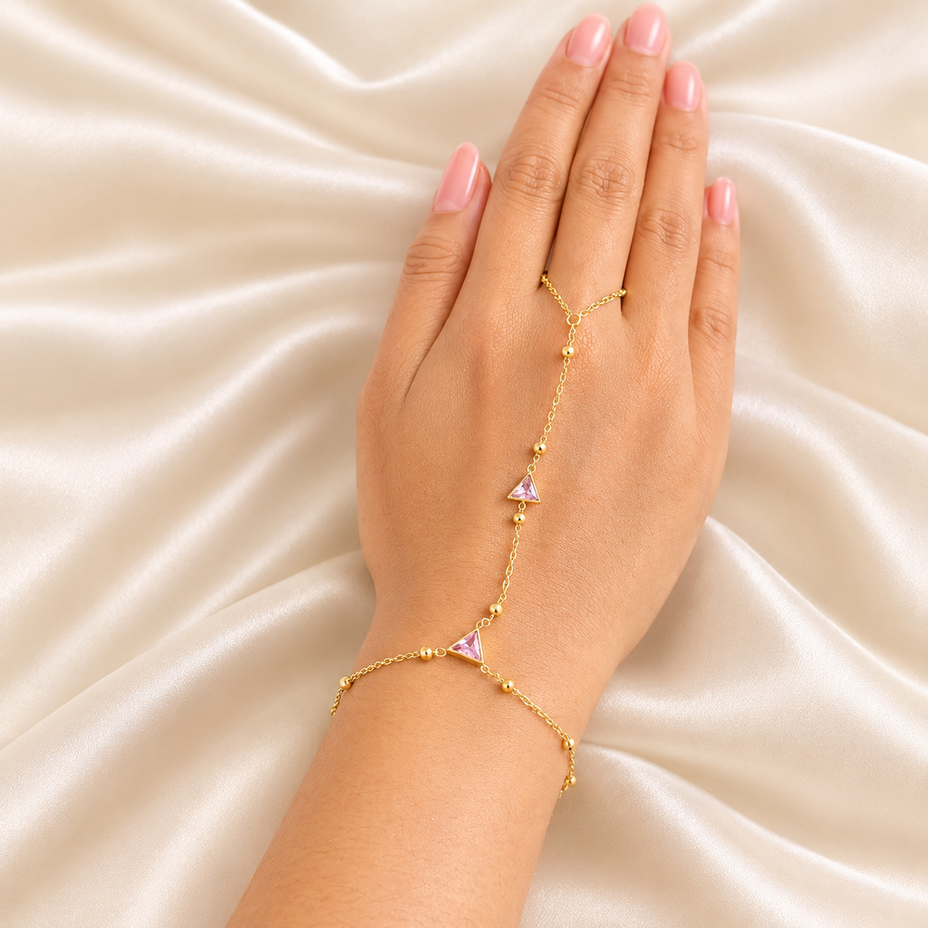 Pink Prism Hand Chain
