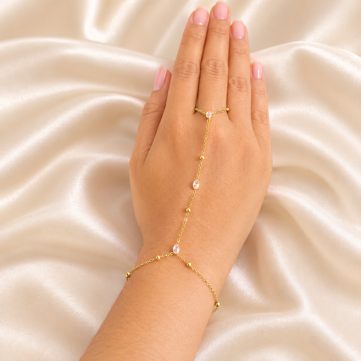 Minimalist Oval Hand Chain