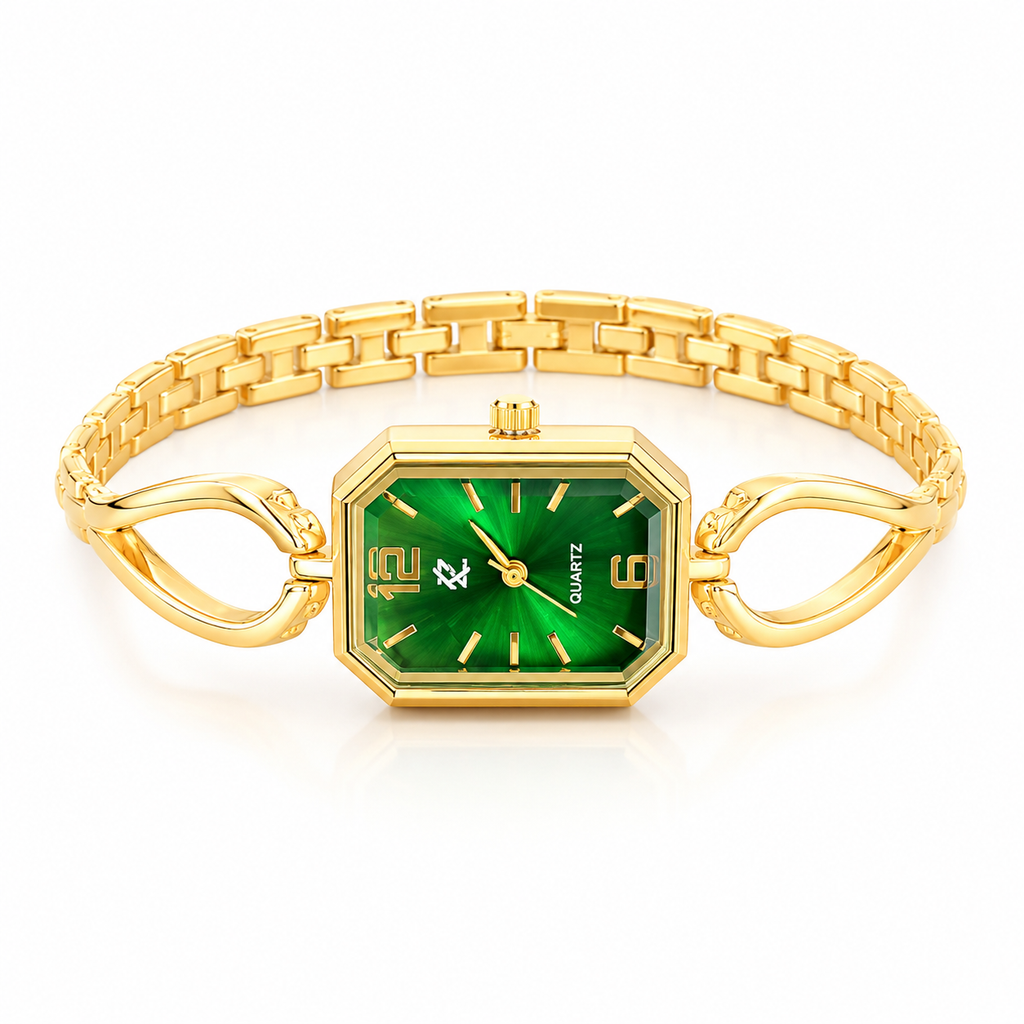 Octagonal Emerald Green Dial Watch