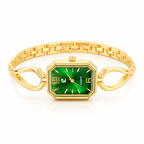 Octagonal Emerald Green Dial Watch
