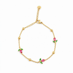 Dark Pink Tulip Bracelet